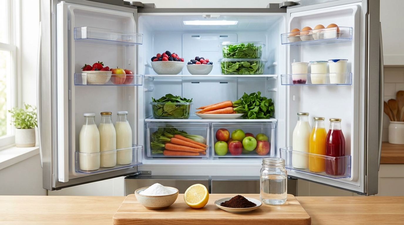 découvrez comment désodoriser efficacement votre frigo avec des produits du quotidien, sans laisser d'odeur résiduelle, pour un intérieur frais et agréable.