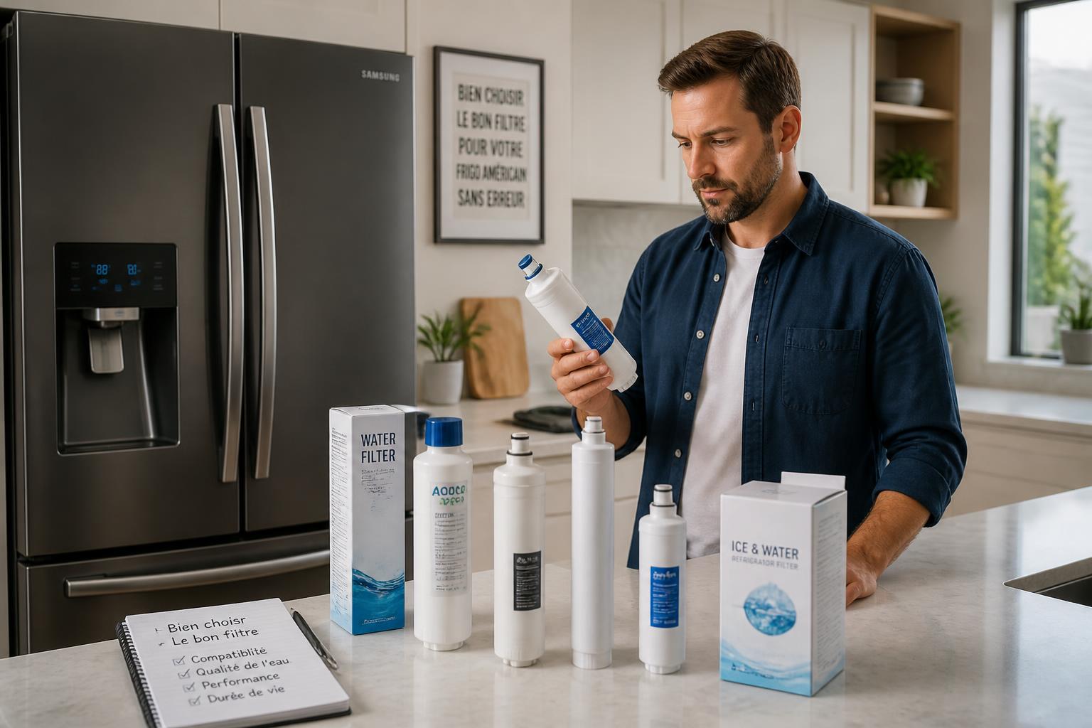 découvrez comment choisir le filtre adapté à votre frigo américain sans erreur de référence pour garantir une eau pure et un fonctionnement optimal.