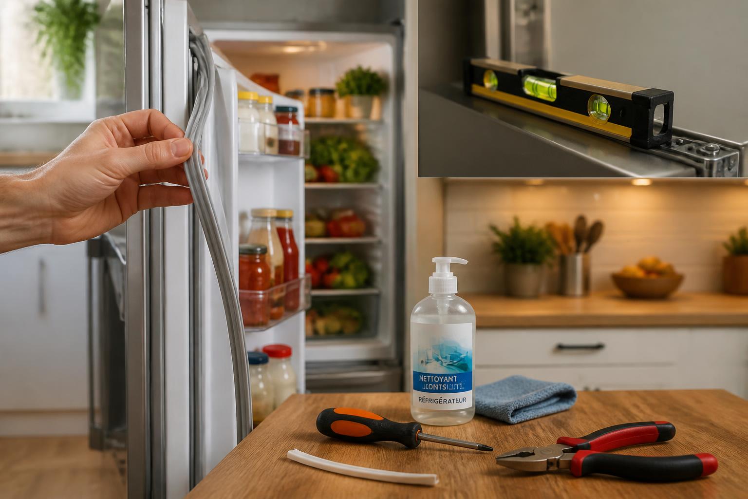 découvrez pourquoi la porte de votre frigo se ferme mal, les causes courantes et les étapes pour régler le problème ou changer le joint efficacement.